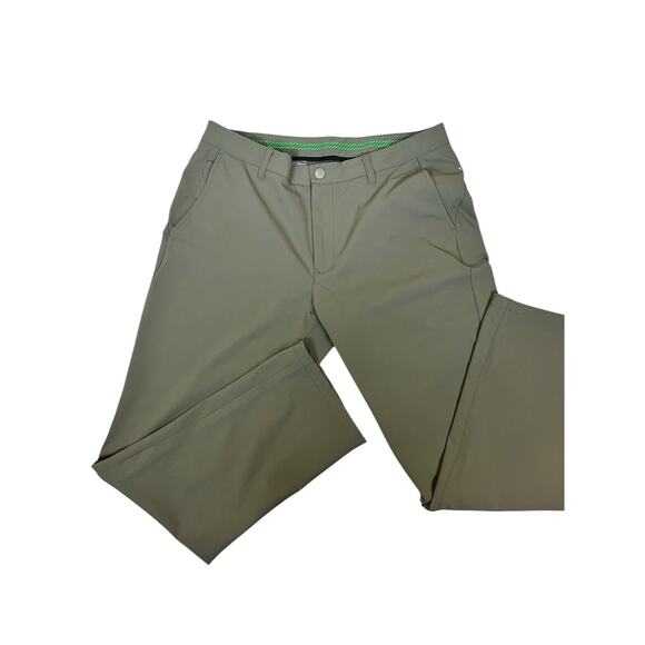 Bonobos Golf Pants Mens 35x30 Beige Khaki Performance Tour Slim Fit No Slip - Picture 2 of 6